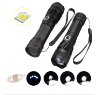 Φακός επαναφορτιζόμενος 600 lumens με Zoom Cree-XH P50 με 1*26650 μπαταρία 1τεμ